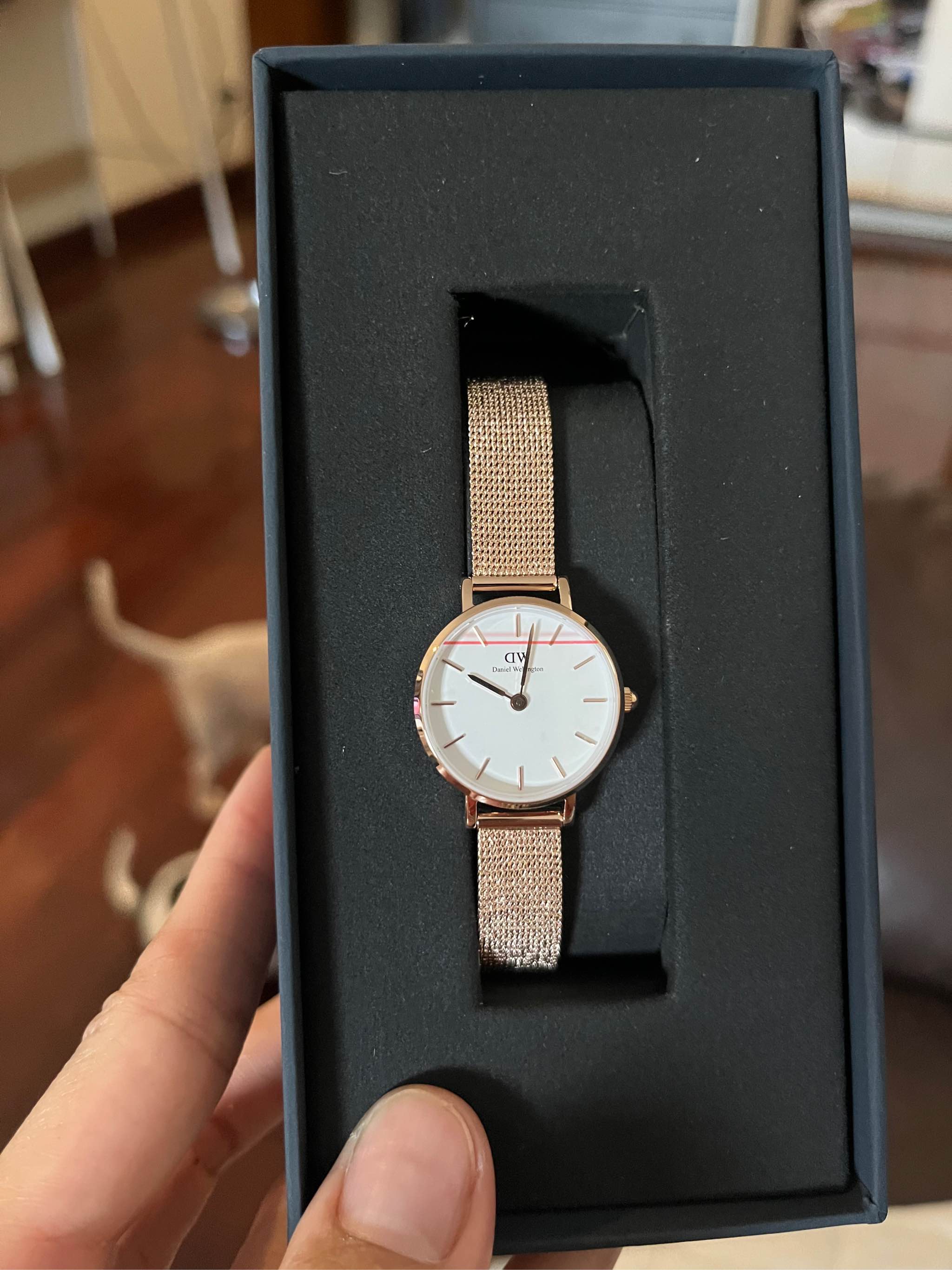 Daniel Wellington Petite Pressed Melrose 24mm Rose gold with White