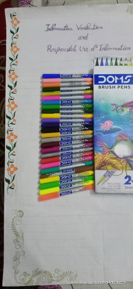 DOMS Brush Pens Set (Set of 26) Best Birthday Gift for Kids  - 26 Brush Pens Set