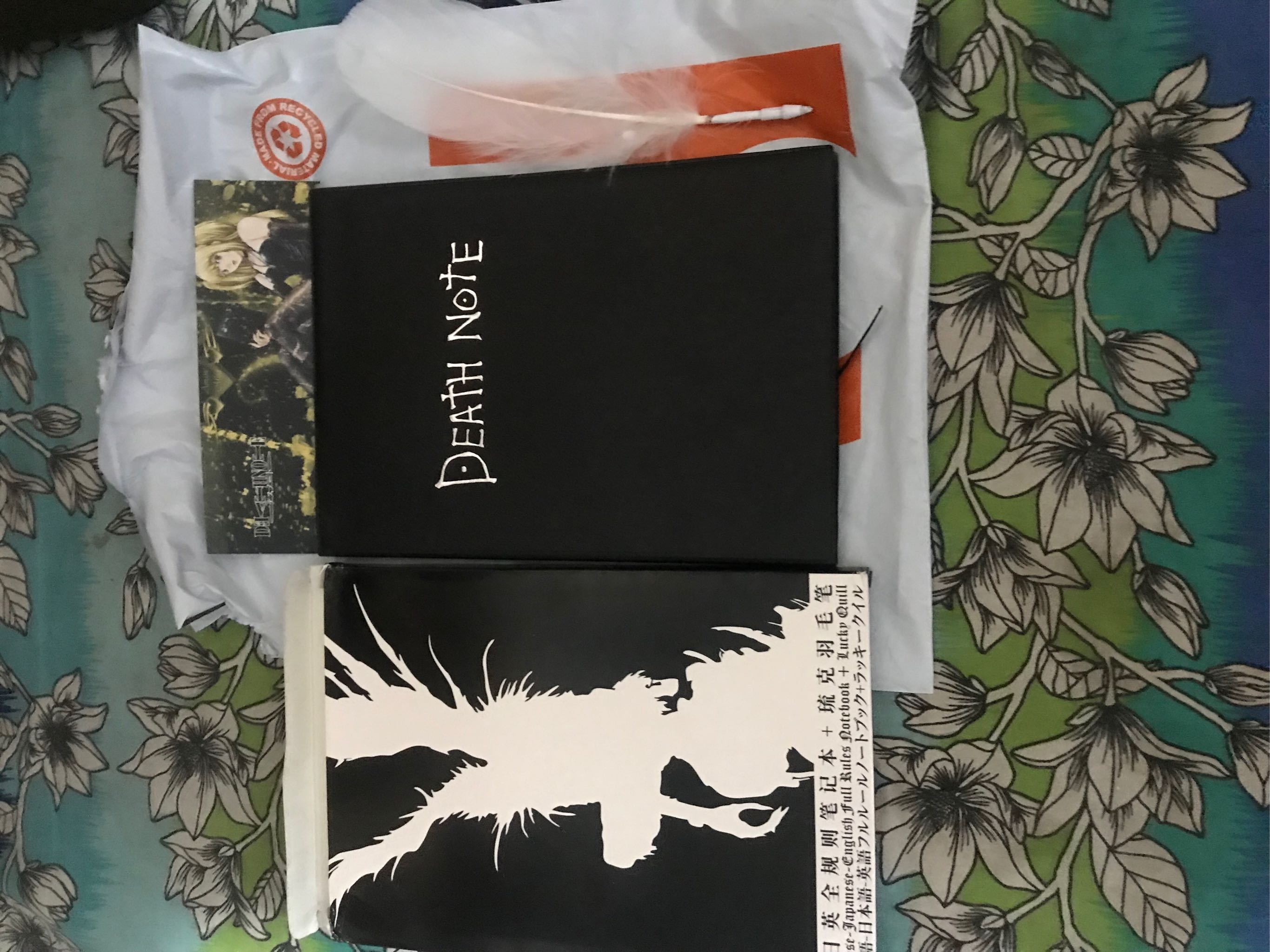L-zonc 135 Pages Death Note Notebook with Feather Pen