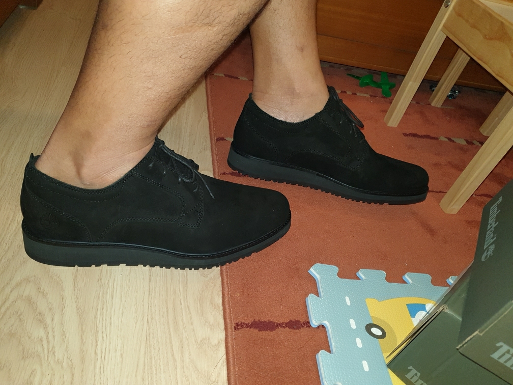 Timberland Men's Wesley Falls Oxford Shoes Black Nubuck | Lazada