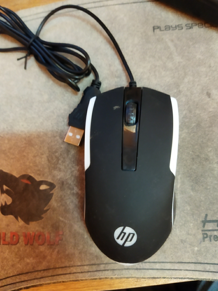HP M100 Gaming Mouse USB Wired Optical Mouse with LED Backlight and  Adjustable 1000 /1600 DPI 3 Buttons and Press Life Up to 5 Million Clicks