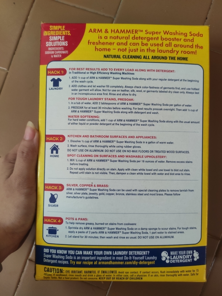 Arm Hammer Super Washing Soda Detergent Booster And Household Cleaner Lazada Singapore Arm Hammer Super Washing Soda, Arm And Hammer Super Washing Soda Ingredients