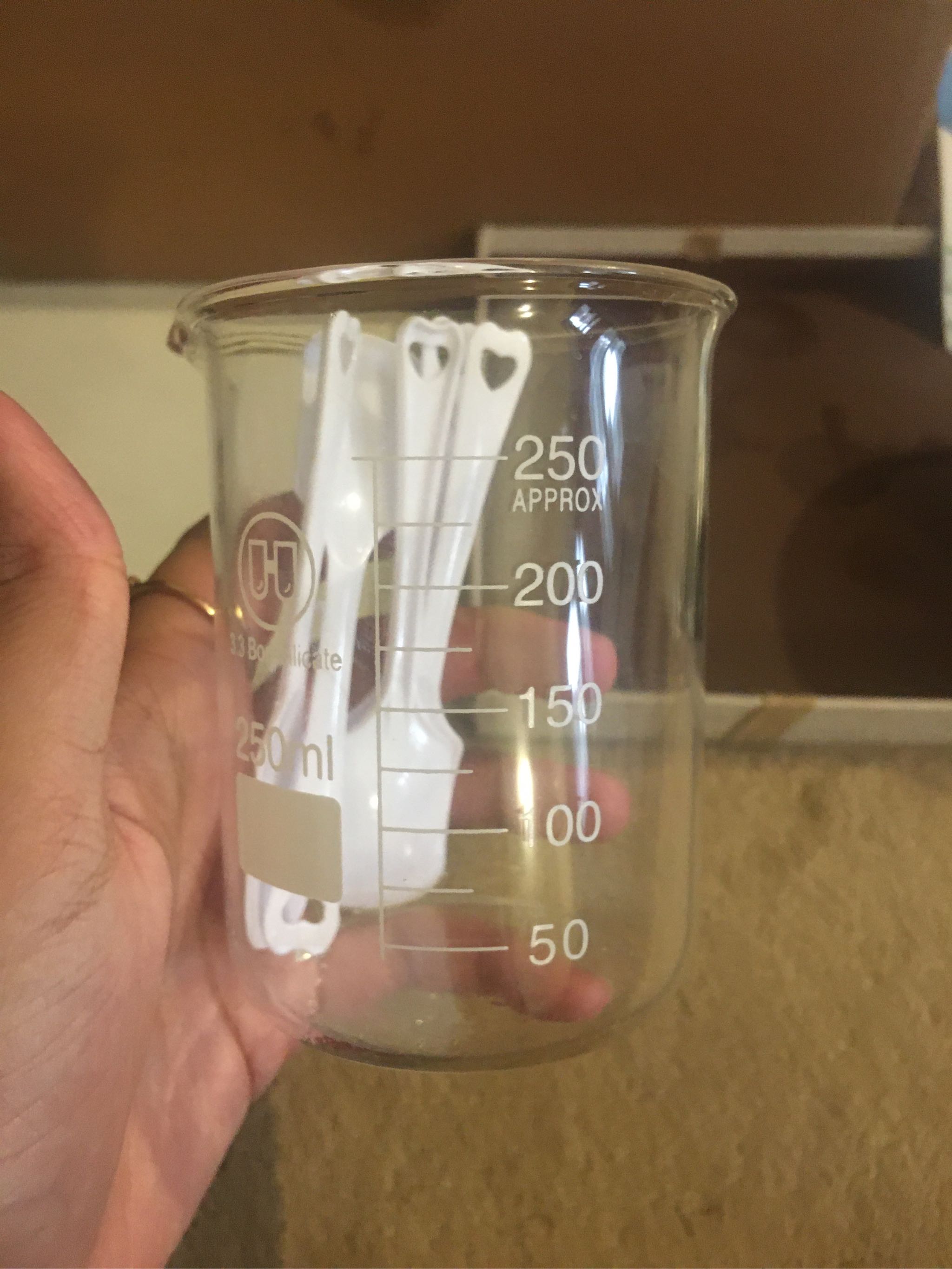  250ml Glass Beaker Chemistry Laboratory Borosilicate Glass Transparent Beaker