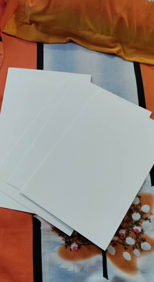 Canvas Paper Sheet For Acrylic Water Oil and Gouache Paint - 5 Pcs