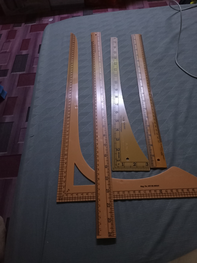 PVC Tailor Ruler/Tailoring Accessories/Set Barang Jahitan/Set Pembaris  Jahit Plastik