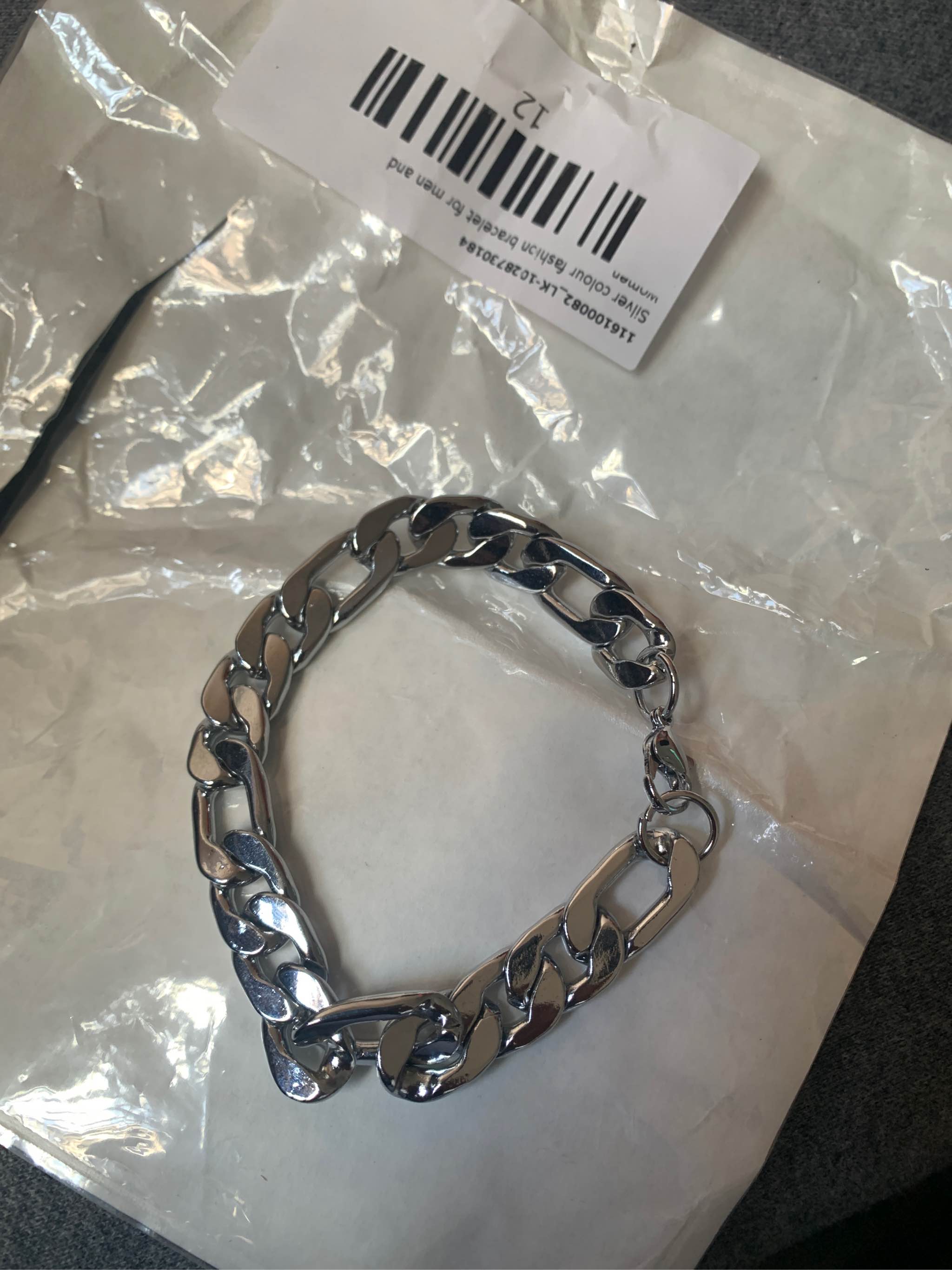 Louis Vuitton Monogram Chain Link Bracelet M68273 Silvery Metal