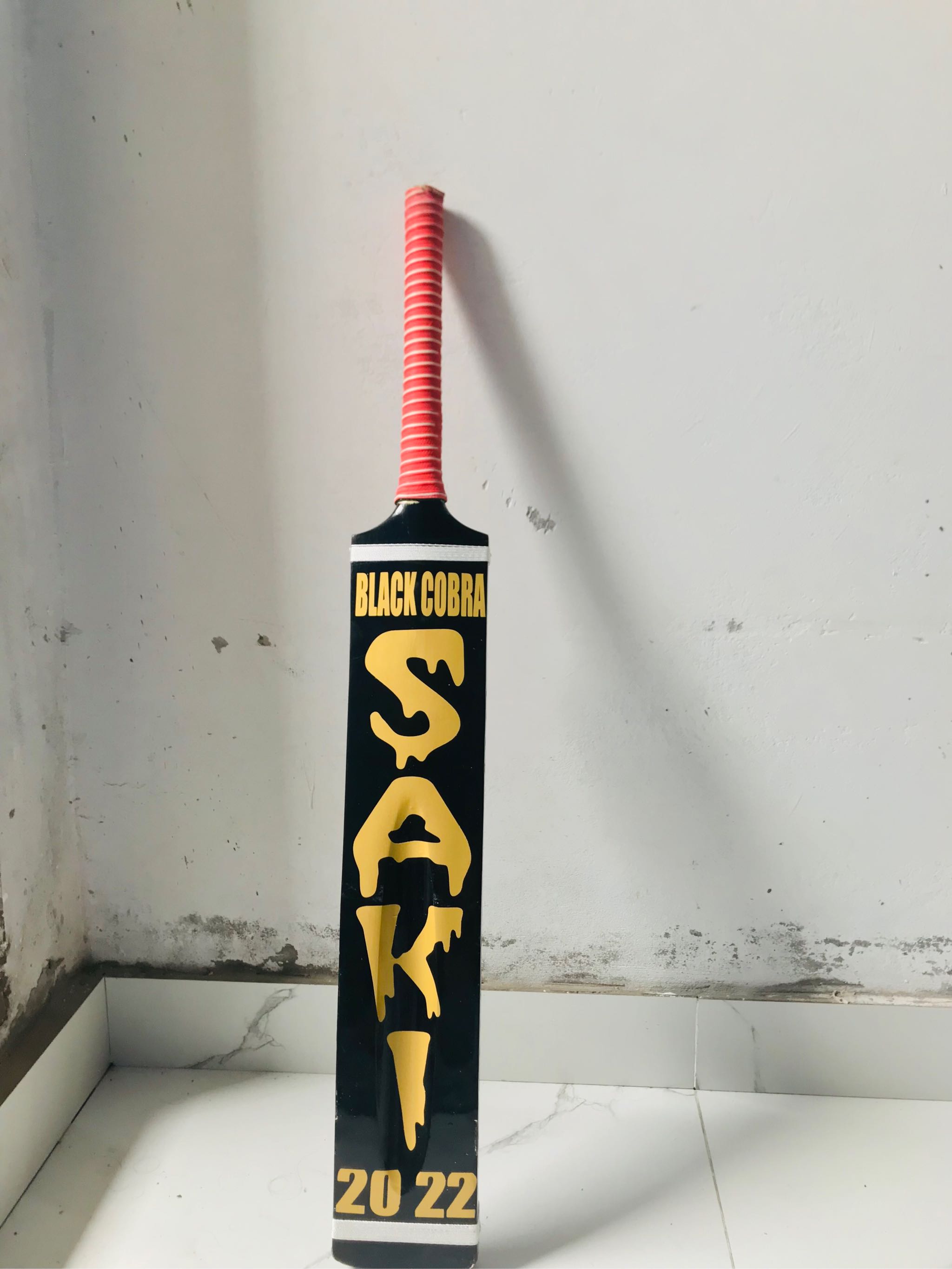 Saki Tape Or Tennis Ball Cricket Bat Black Cobra