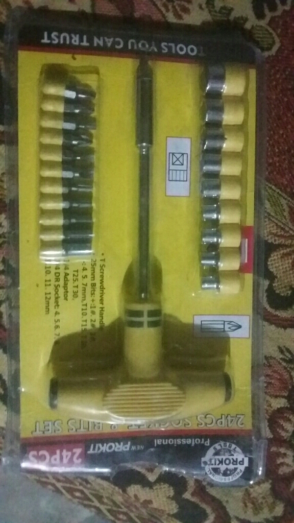 24pcs THandle Screwdriver Set Bits with Hex tool shop