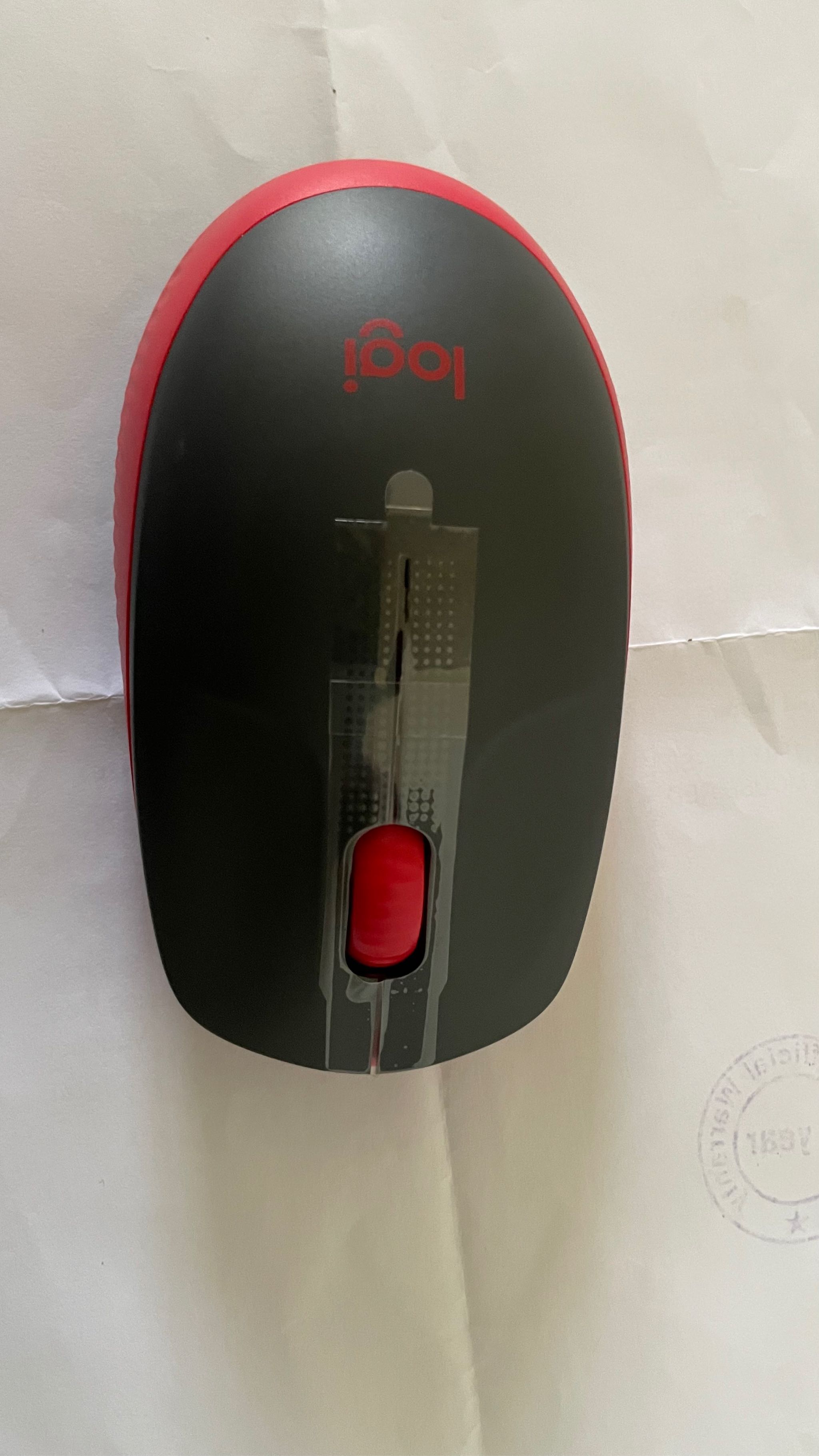 LOGITECH M190 FULL-SIZE WIRELESS MOUSE RED