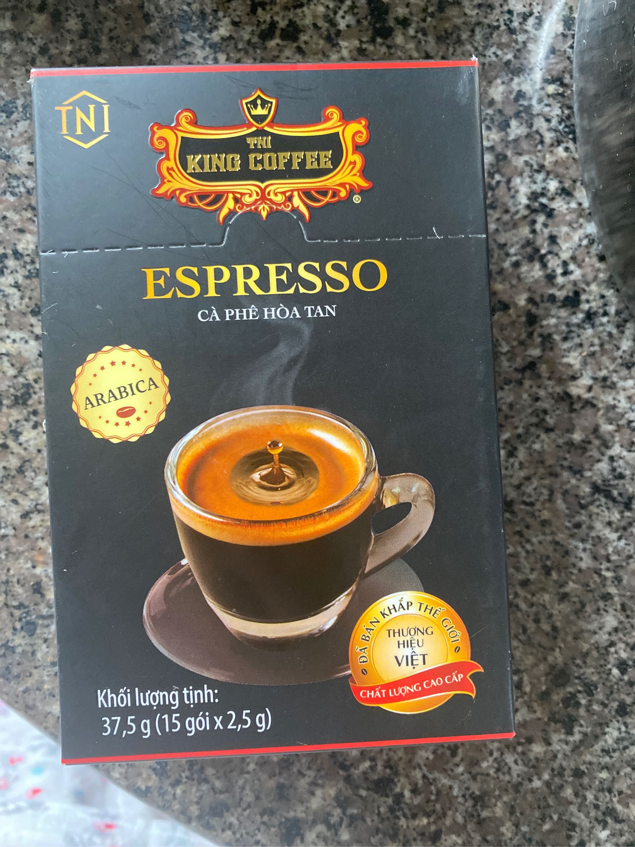 Cà phê hòa tan King Coffee Espresso hộp giấy 15x2.5g - Đặt hàng Coop Online
