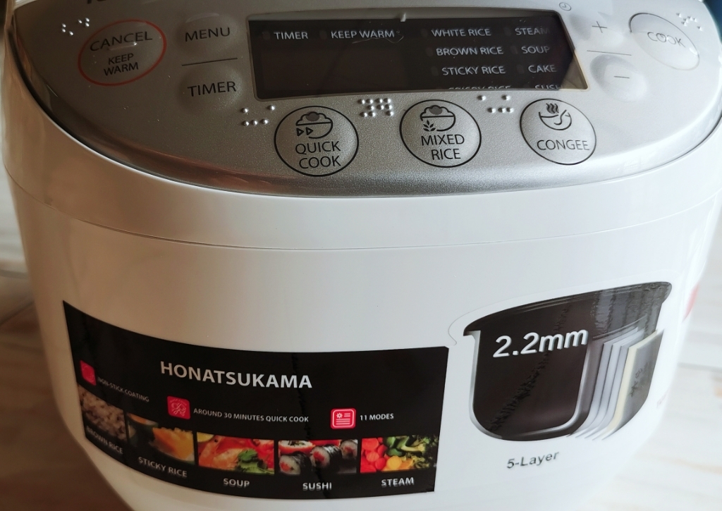 Toshiba Honatsukama Series 1L rice cooker unboxing and demo 