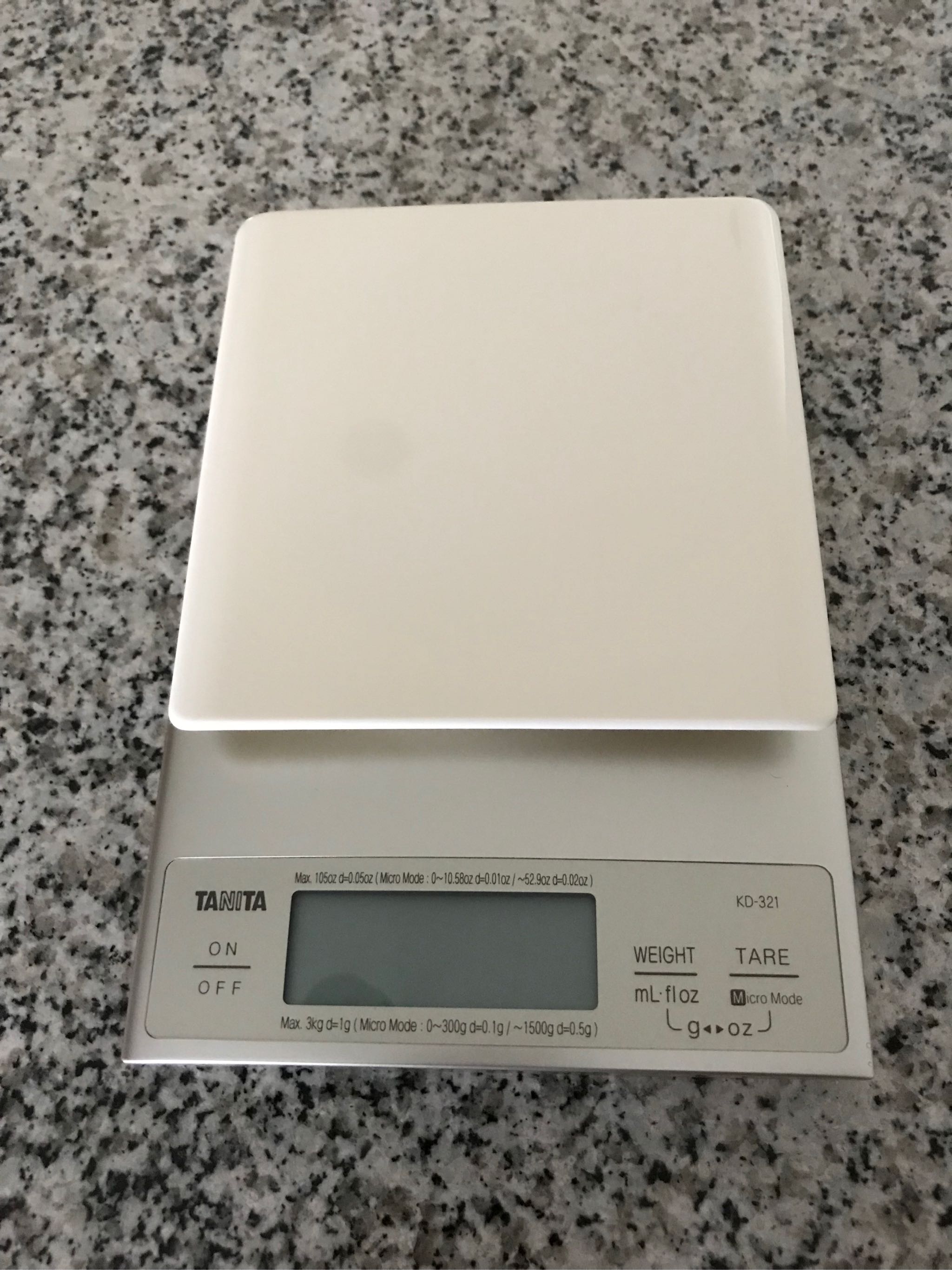 Tanita KD-321 Digital Kitchen Scale 3Kg-Silver