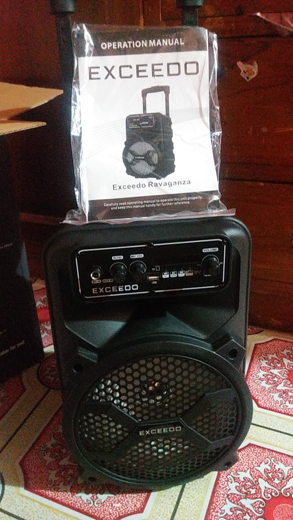 exceedo bluetooth trolley speaker