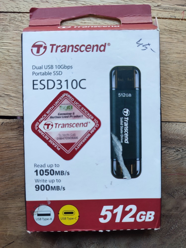 Transcend ESD310C, Portable SSD (Dual USB Type-A & C, OTG)