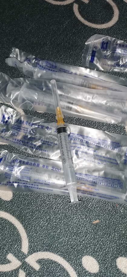 Disposable sterile SYRINGE / JARUM / PICAGARI 1ML LUER SLIP with 0.45mm  needle ink injector pet feeding 一次性塑料针管针筒