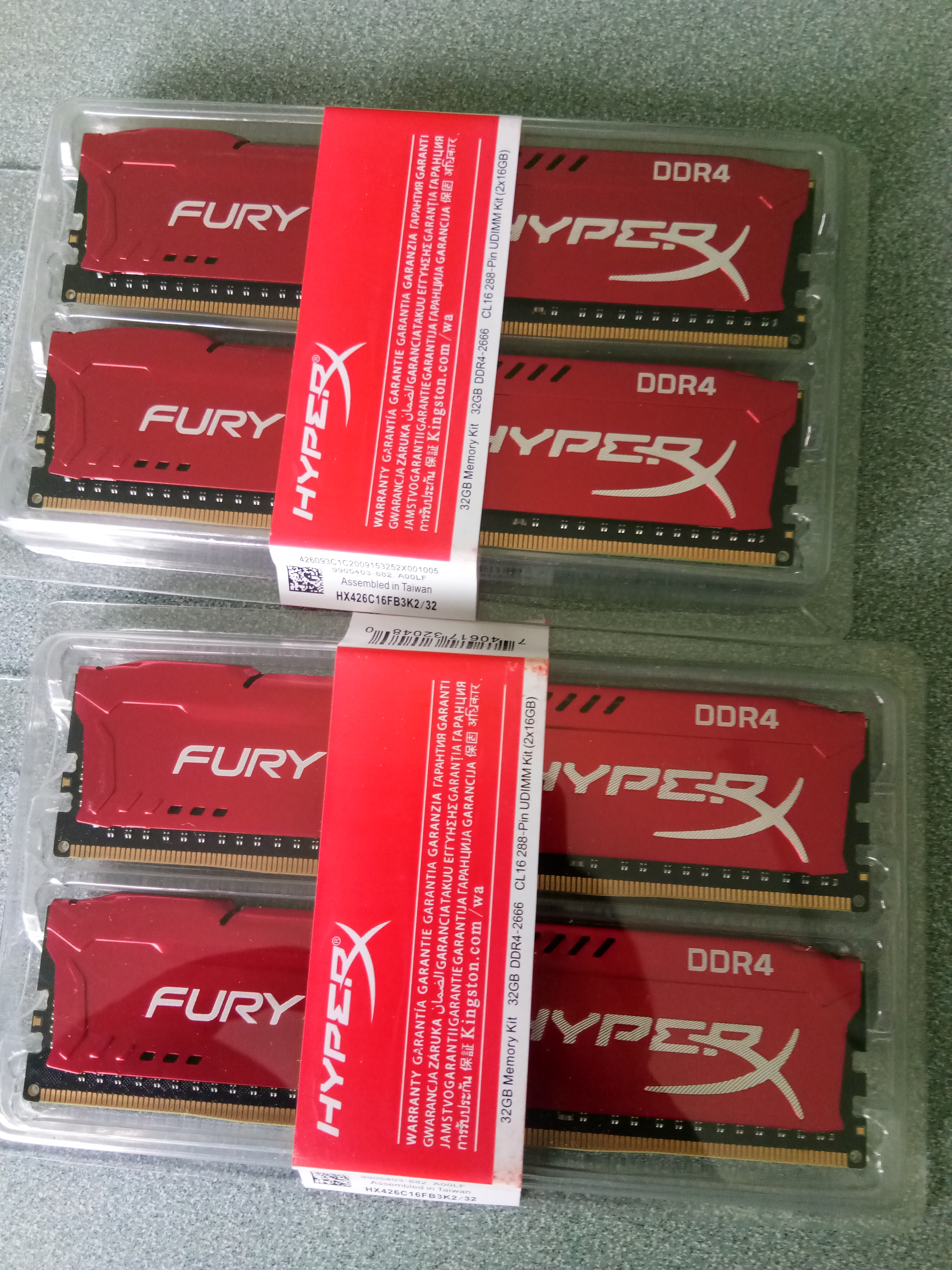 Free shipping】Kingston HyperX DDR4 RAM 8GB 16GB 32GB 3200/2666