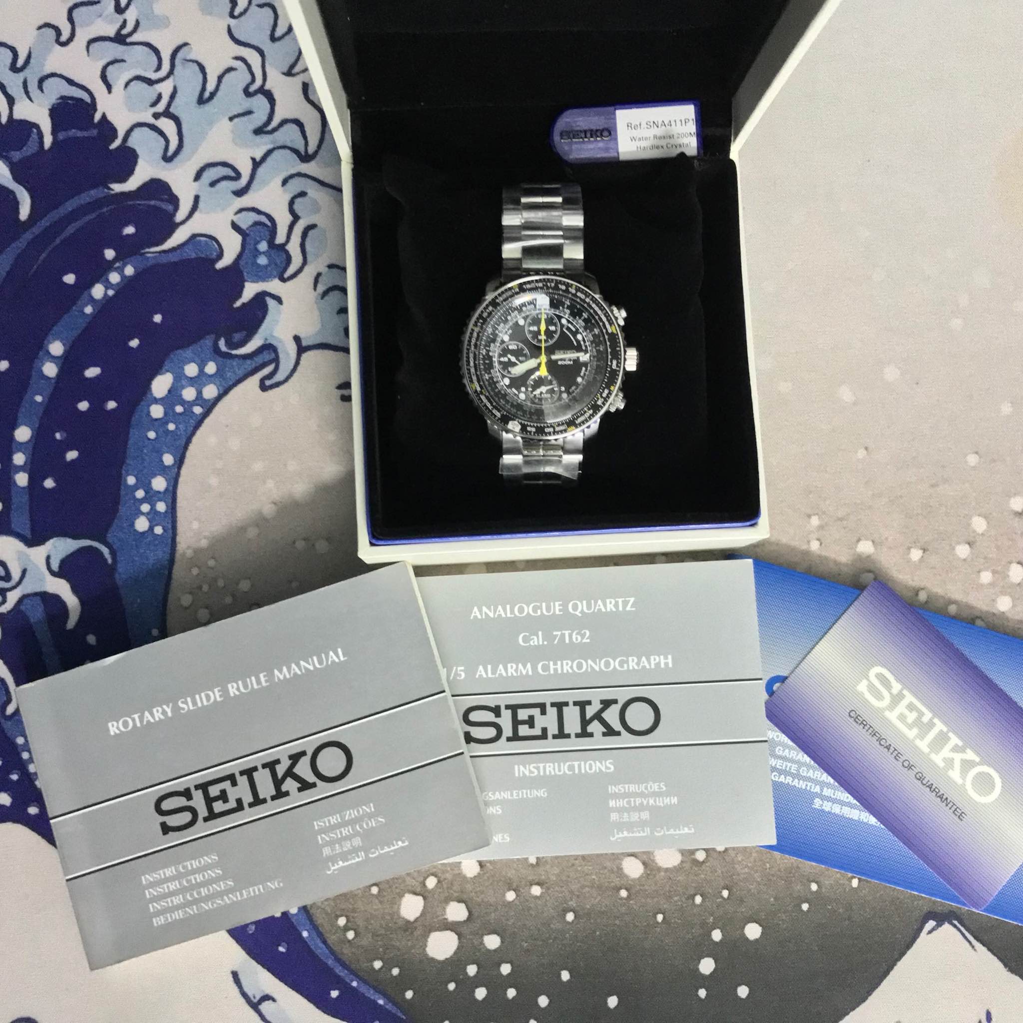 Seiko Men's SNA411P1 Quartz Pilot's FlightMaster Alarm Chronograph 200M  Stainless Steel Watch | Lazada
