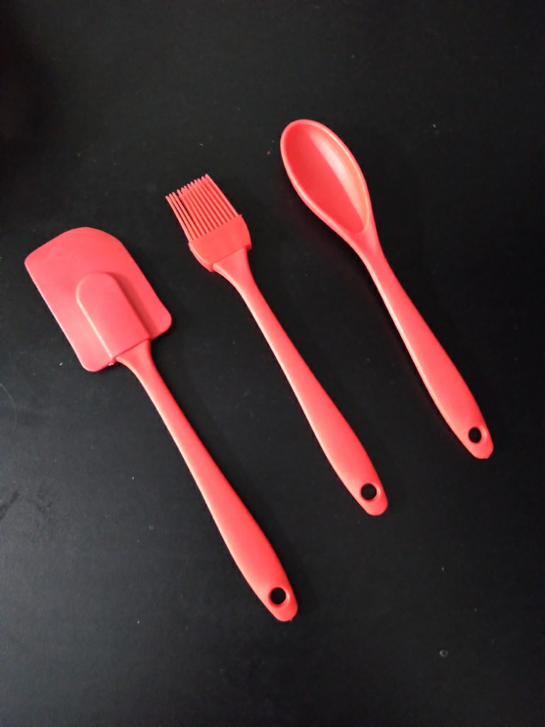  Silicone Baking Spatula Scraper Brush Cake DIY Tool Cooking Supplies ( 3 pcs set)