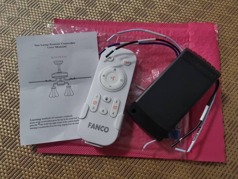 Fanco Ceiling Fan Remote Control Shelly Lighting