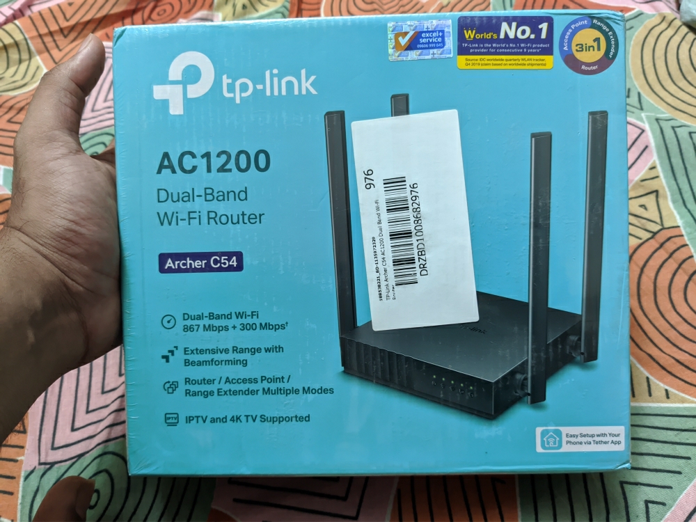 TP-Link Archer C54 AC1200 Wireless Dual Band Router with 2x2 MiMo and App  Support