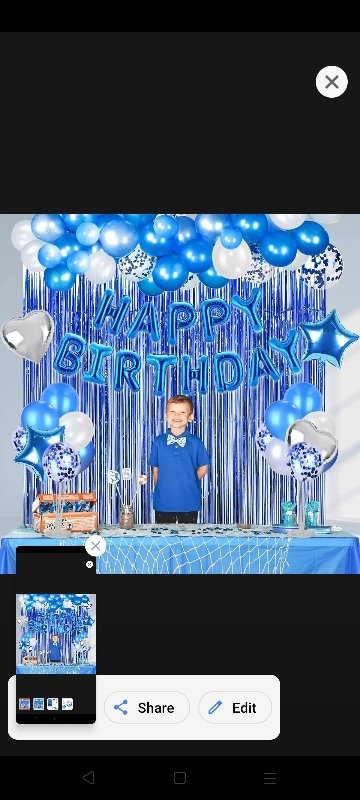 BIZZORT Birthday Party Decoration– Blue, lt. Blue & Silver Combo Pack of 33 Pcs | Happy Birthday Banner | Foil Curtains | 30 Metallic Balloons