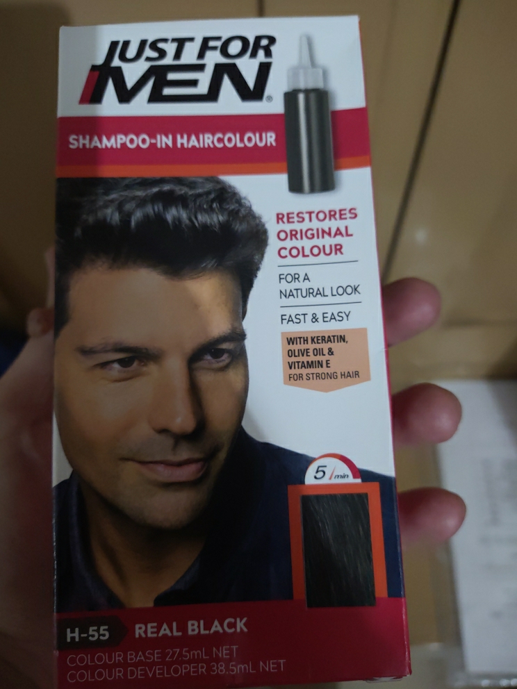 Just For Men Shampoo-In Haircolour - Real Black
