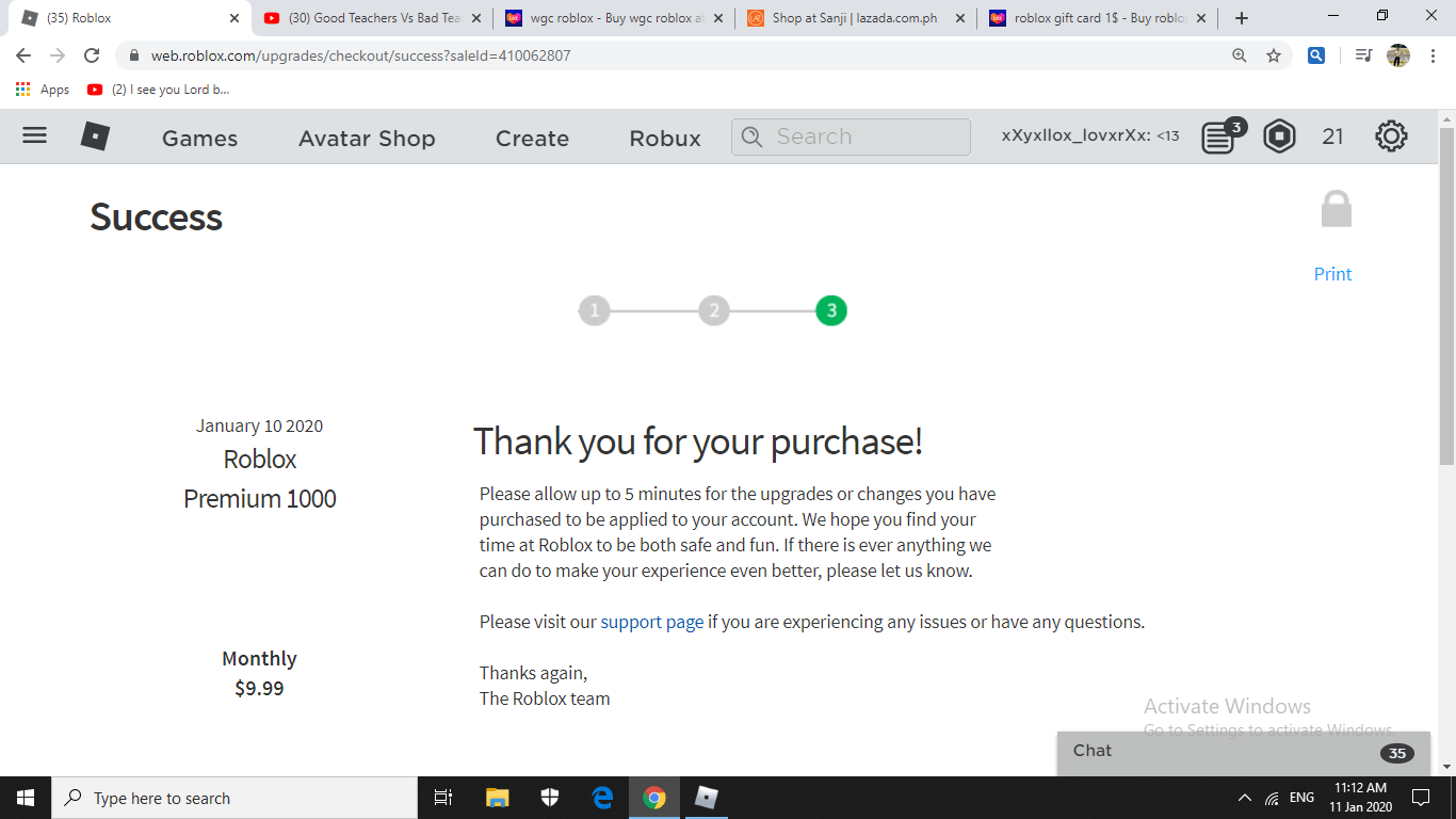Roblox Redeem Card Lazada - robux activation code
