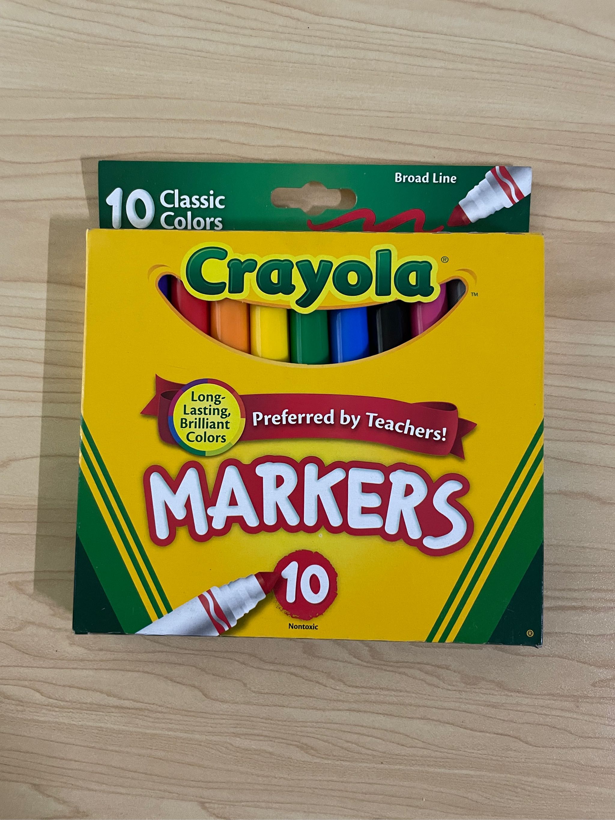 Crayola CLASSIC MARKERS [10 Colors] [BROAD LINE & FINE LINE]