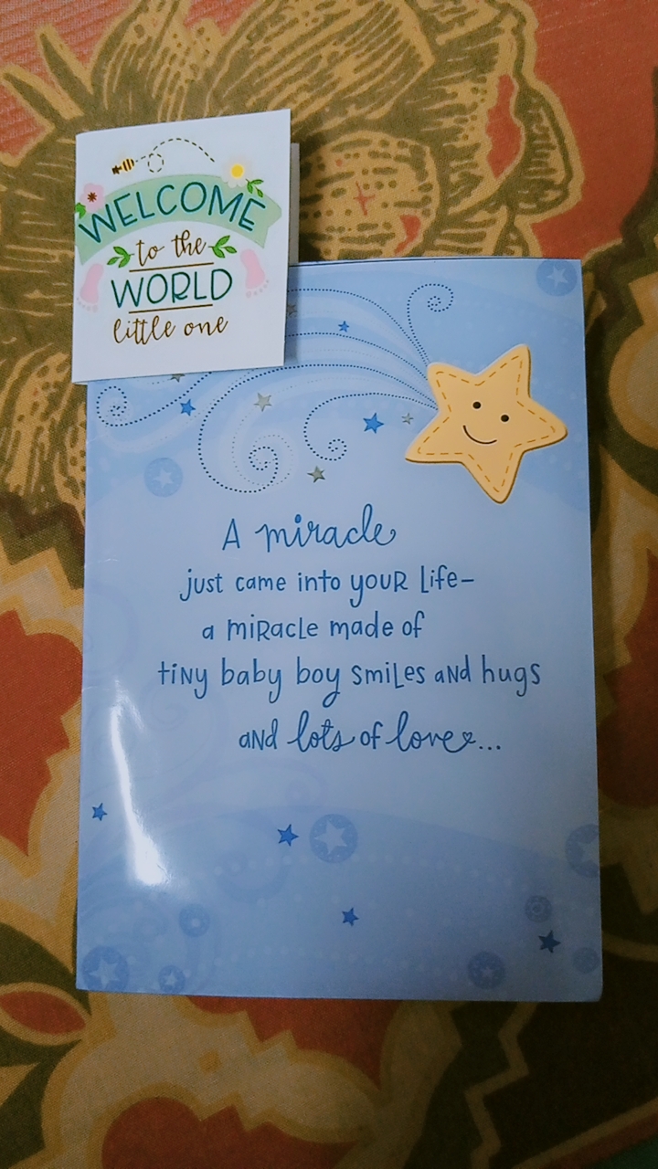 Welcome Baby Boy Greeting Card A6 size with envelope