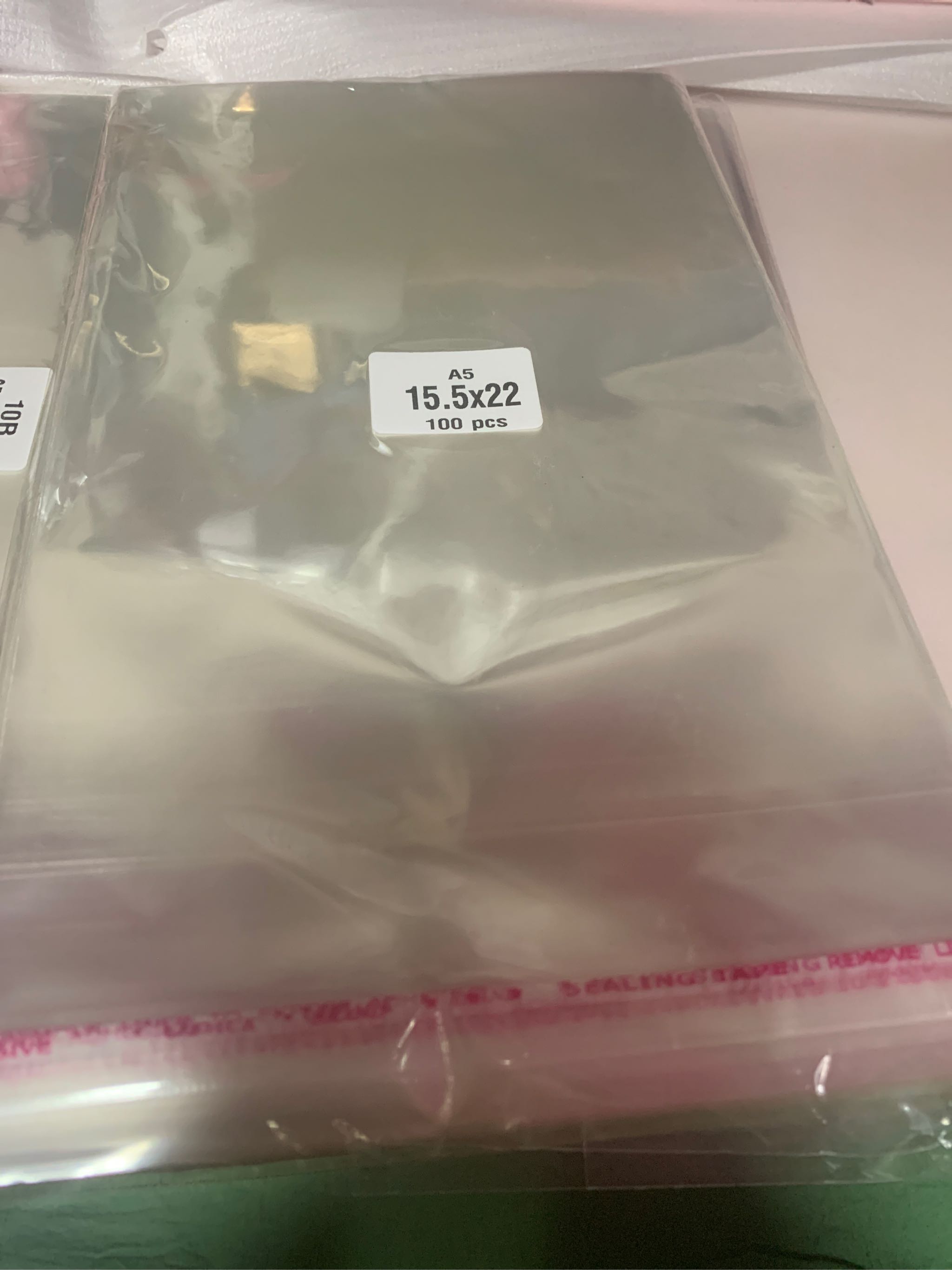 100pcs Pack 15 5cm X 22cm A5 Size Clear Transparent Cello Opp Self Adhesive Peel Seal Poly Plastic Bags Lazada Singapore