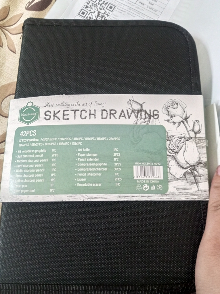 Keep_Smiling Sketch Drawing Set, Sketching Kit For Artist Of 42 Pcs