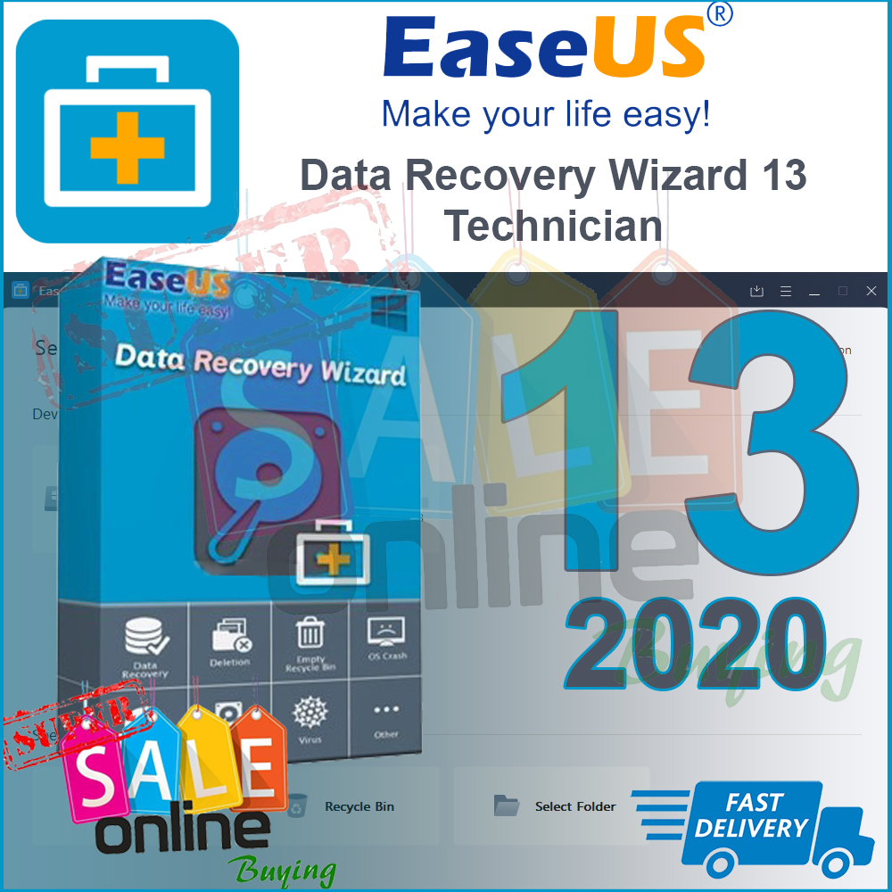 Easeus Data Recovery Wizard 14 Technician 2021 32bit And 64bit Lifetime For Windows 7 8 10 Send Through Email Lazada Ph