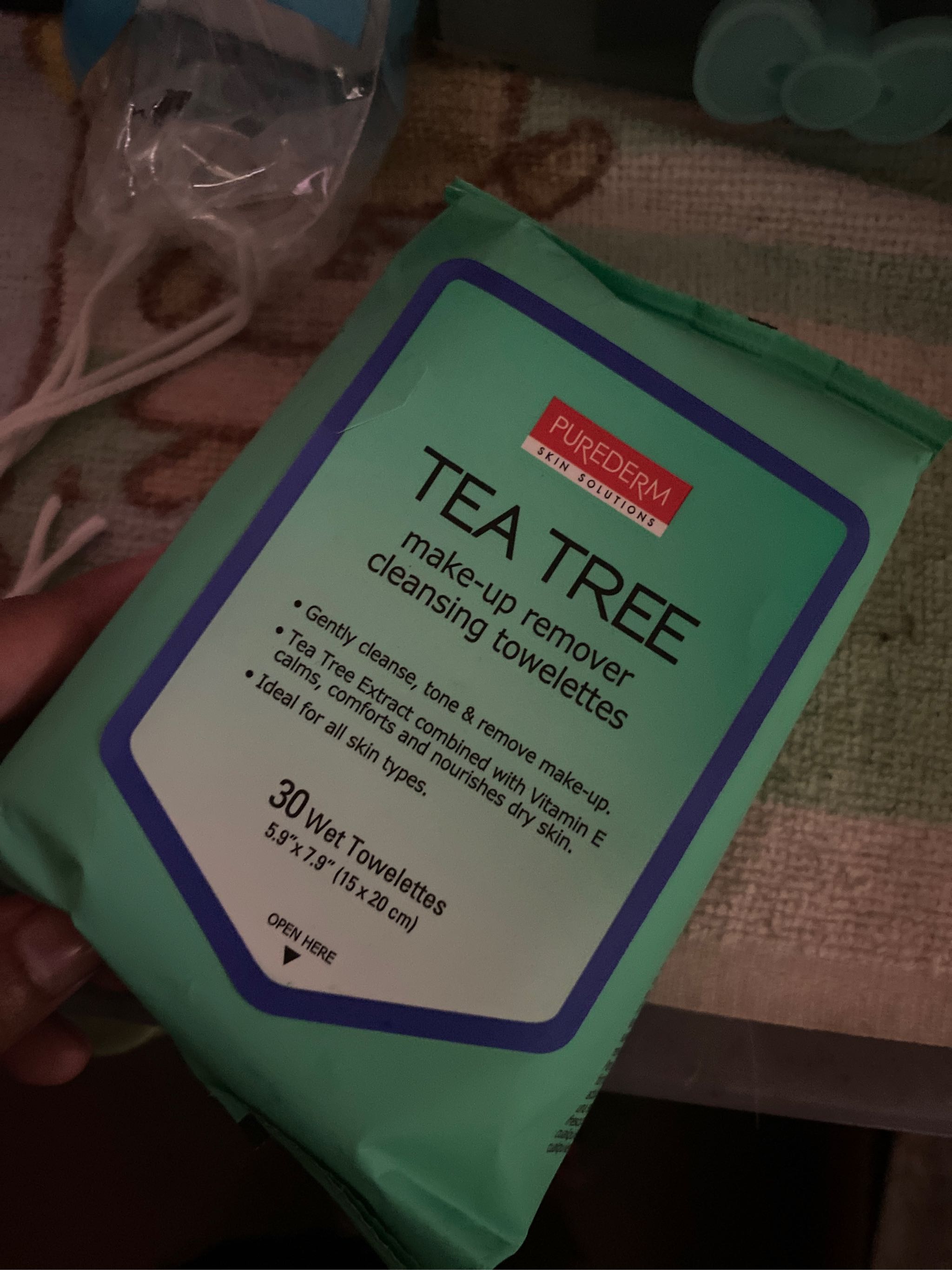 purederm tea tree makeup remover