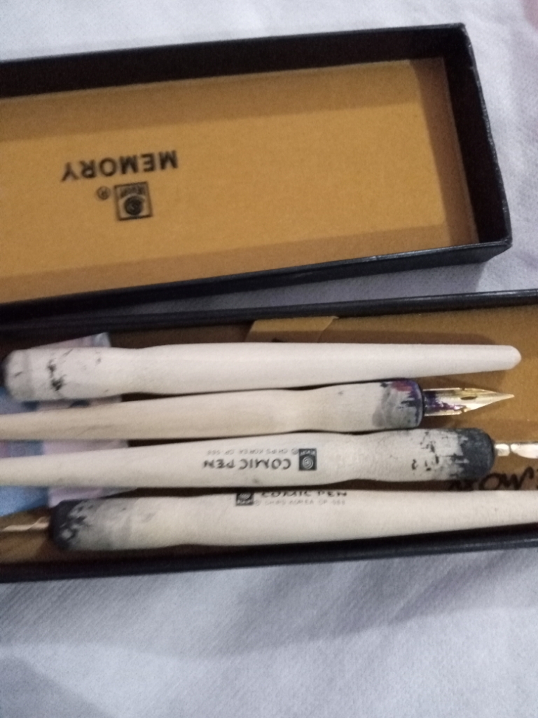 Korea MEMORY CP-568 Comic Pen Set Plastic Dip Pen Fountain Pen 2 Pen 4 Nib  Set - AliExpress