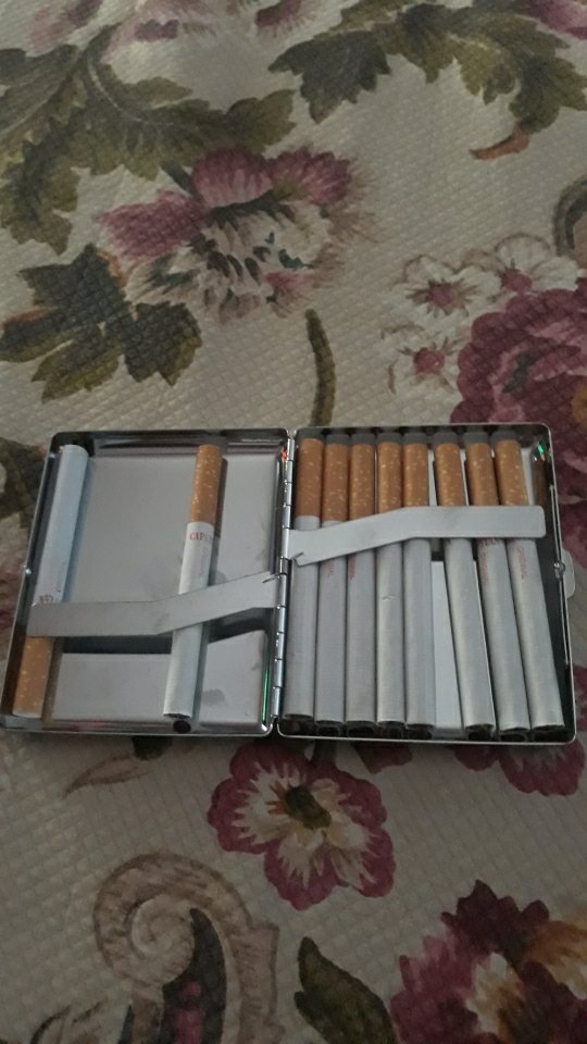  Silver Steel Cigarette Case