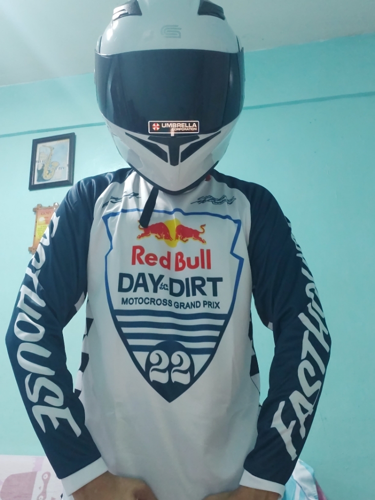 Men Motocross Cycling Jersey Breathable Downhill MTB Red Bull Day