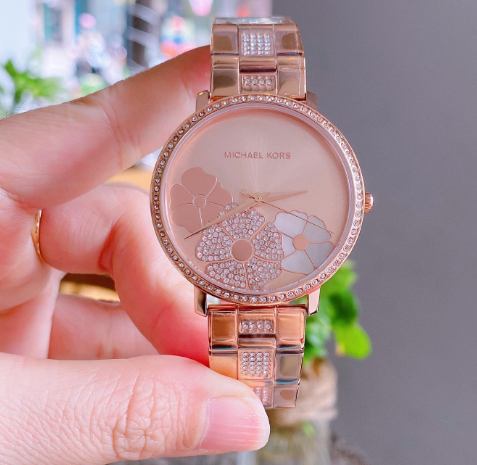 Original Michael Kors Floral Jaryn Rose Gold tone Women s Watch MK3865 Lazada PH