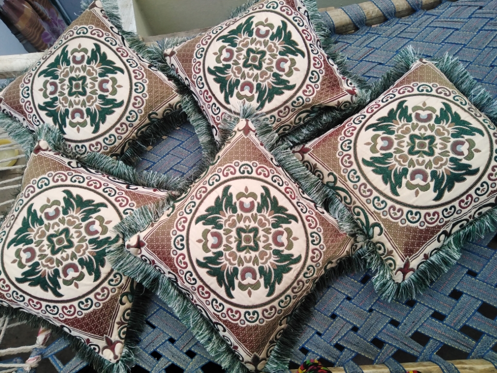  5 Pices Fine Quality Dark Green Sofa Cushion Covers