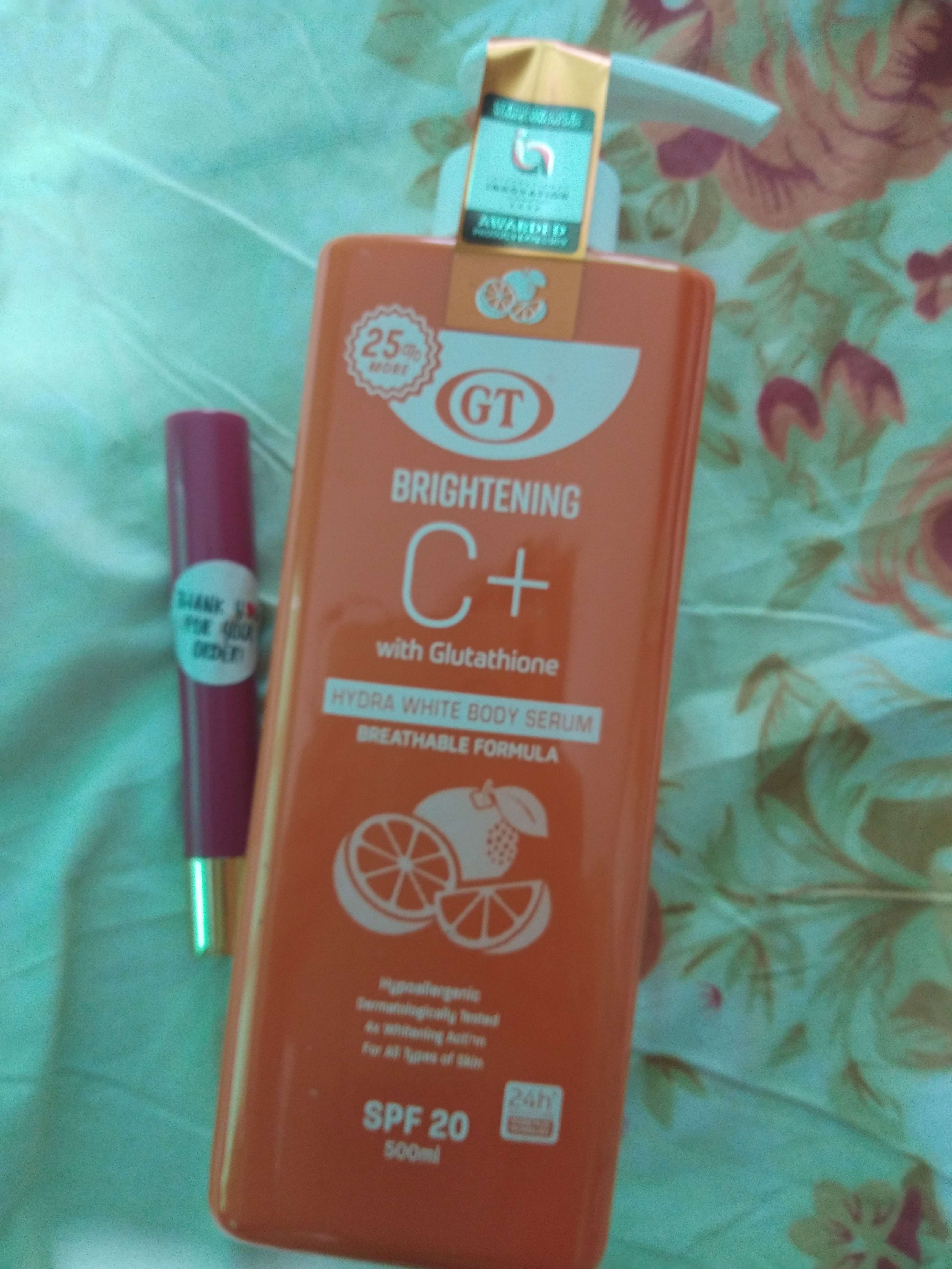 gt brightening c+ with glutathione set NEW 500ml GT Brightening C+ with Glutathione HYDRA WHITE BODY SERUM -  Lazada