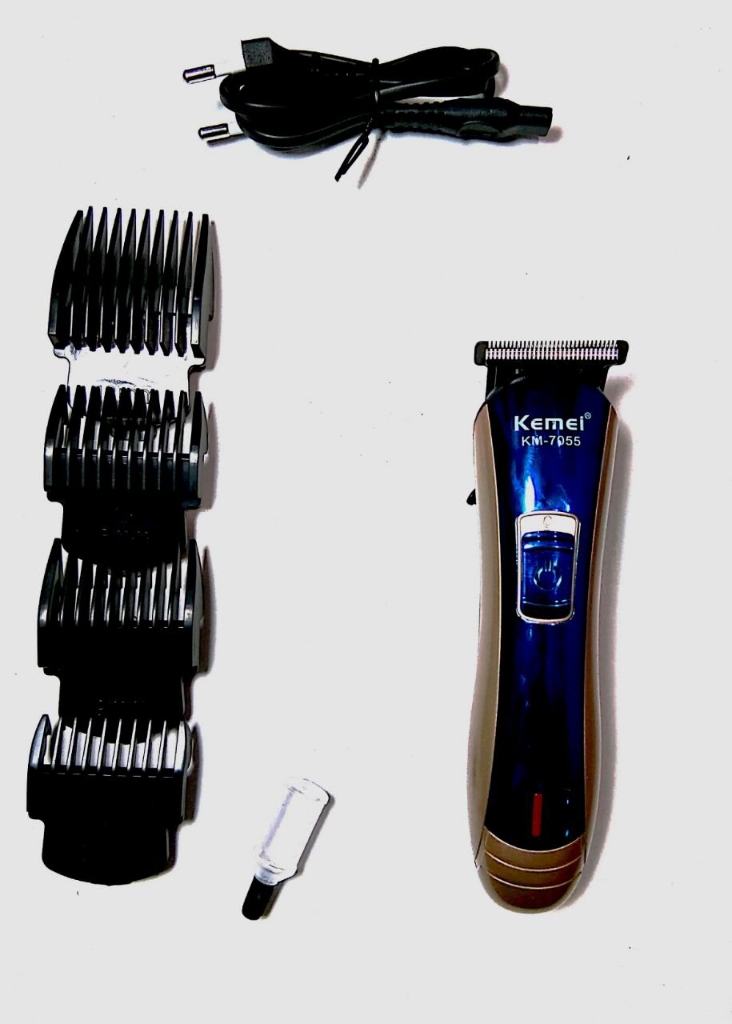  Kemei KM-7055 Rechargeable Beard & Moustache Hair Clipper and Trimmer For Men - Multicolor