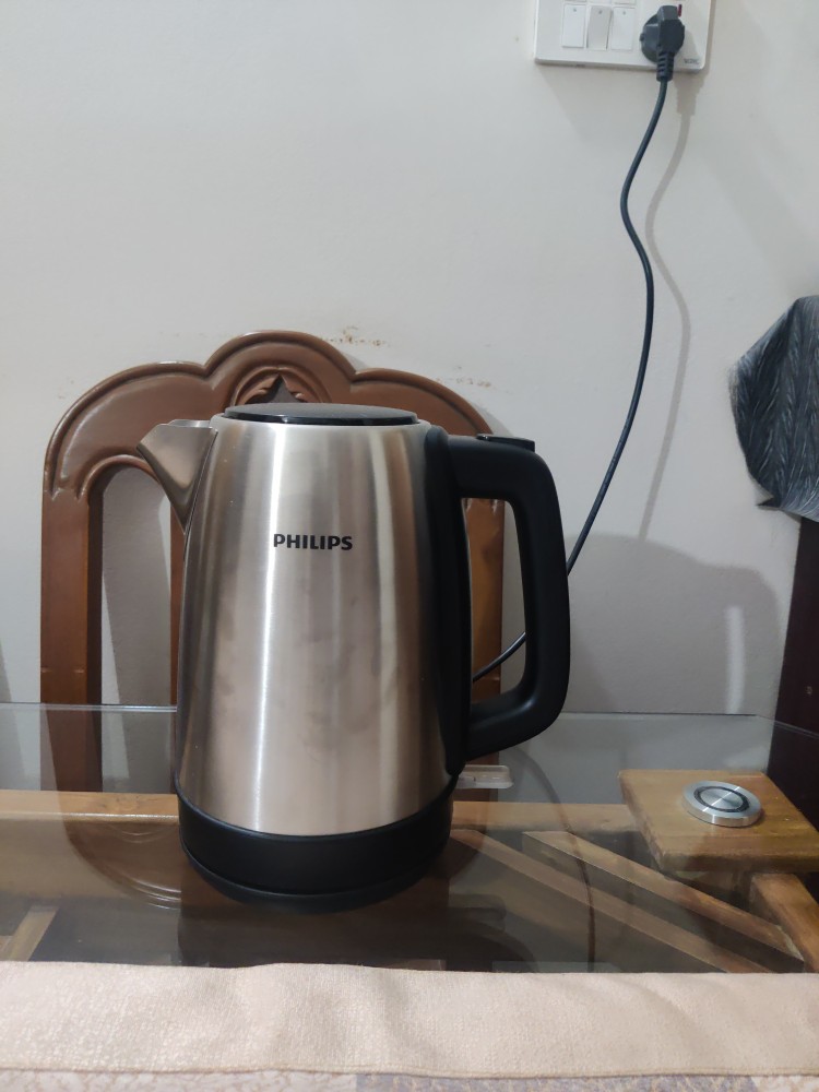 Philips HD9350/90 Daily Collection Stainless Steel Body Spring Lid  Automatic Shut-Off Electric Jug Kettle - 1.7 Liter
