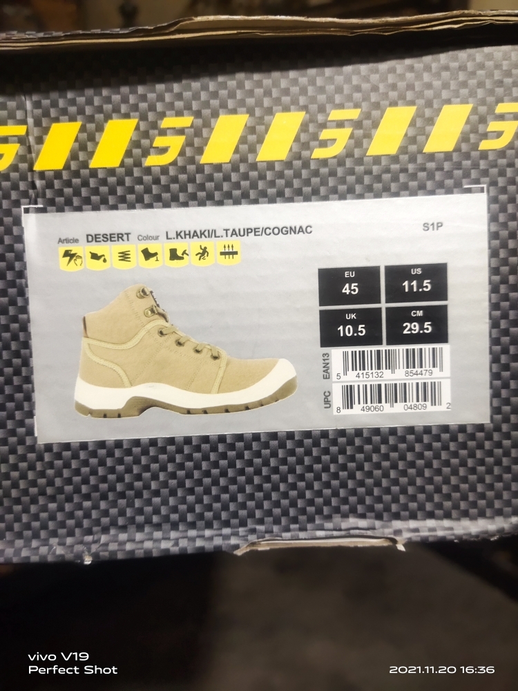 Safety Jogger Desert size 44 S1P High Cut Safety Shoes Work Boot