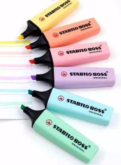 Bộ bút dạ quang STABILO BOSS Original/ Pastel 3/5/6/8/9/10/14 màu |  
