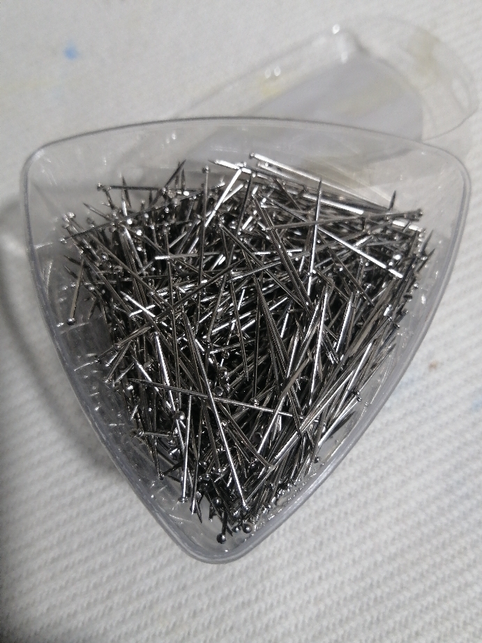 1000pcs/box Stainless Steel Pins Pin Shirt Silk Satin Pin Quilt Applique Sewing Needle 31mm, Silver