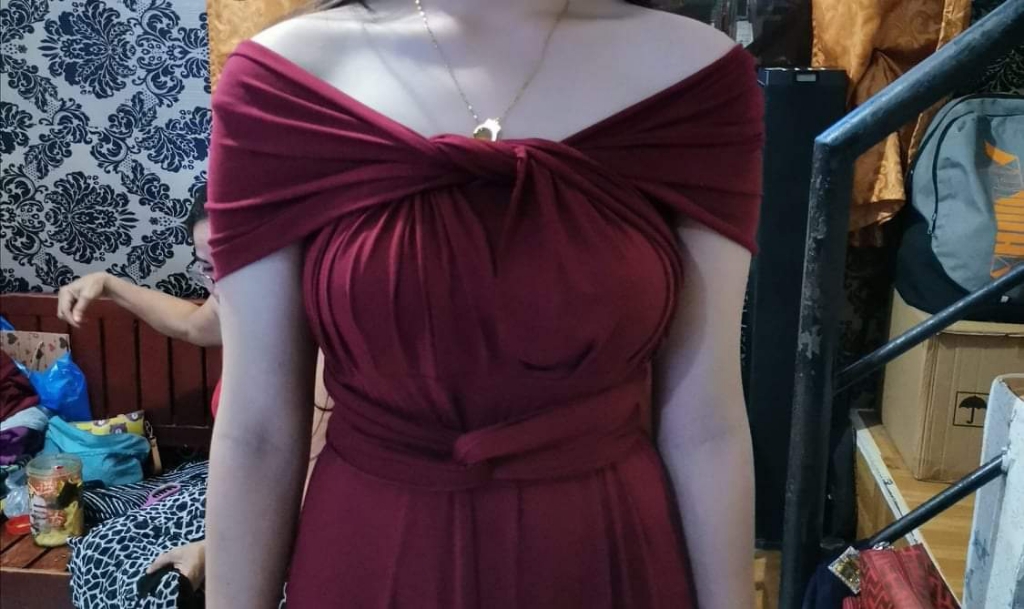 infinity gown maroon