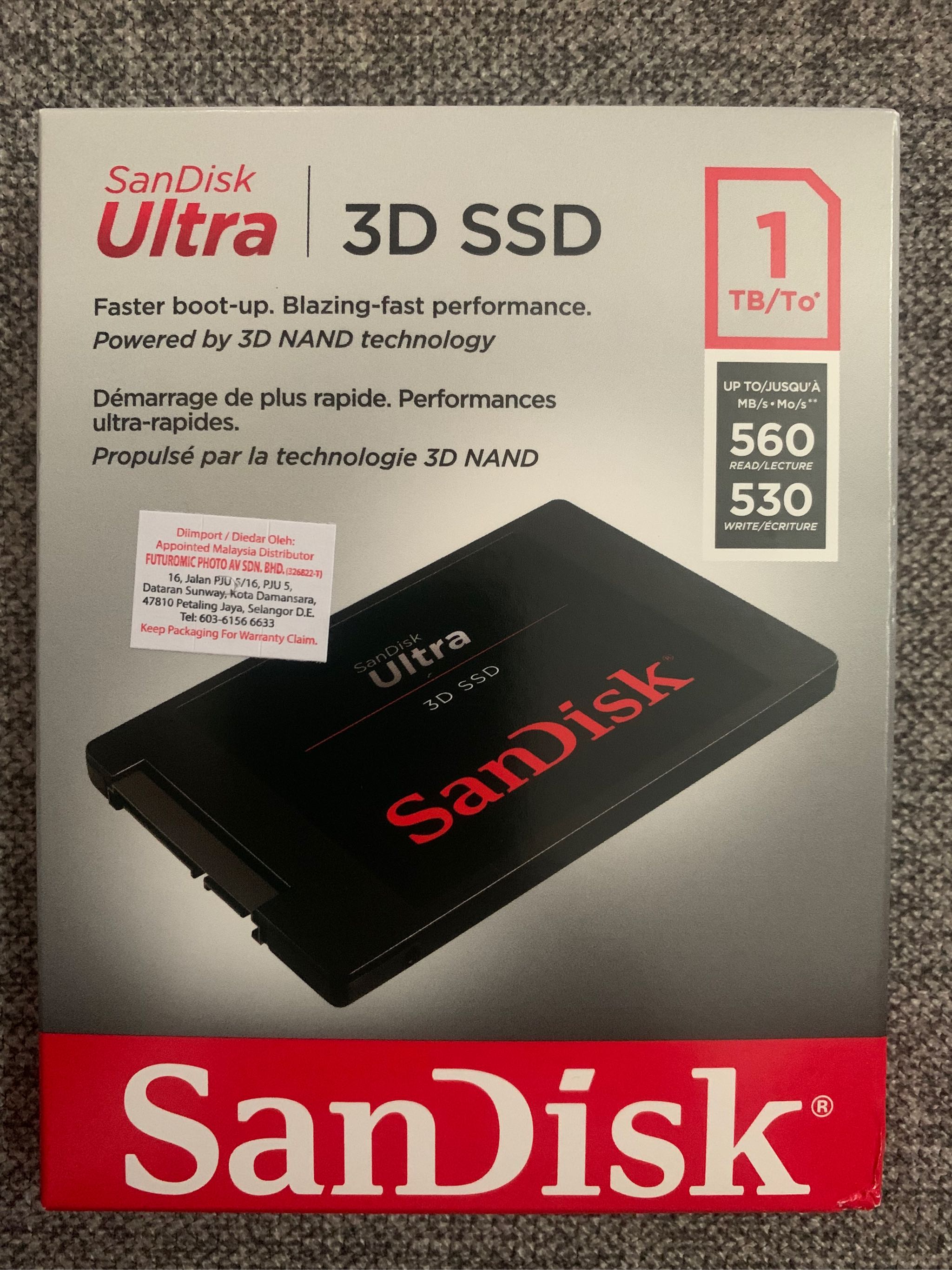 SanDisk SSD ULTRA 250GB/500GB/1TB SSD 3D NAND 2.5