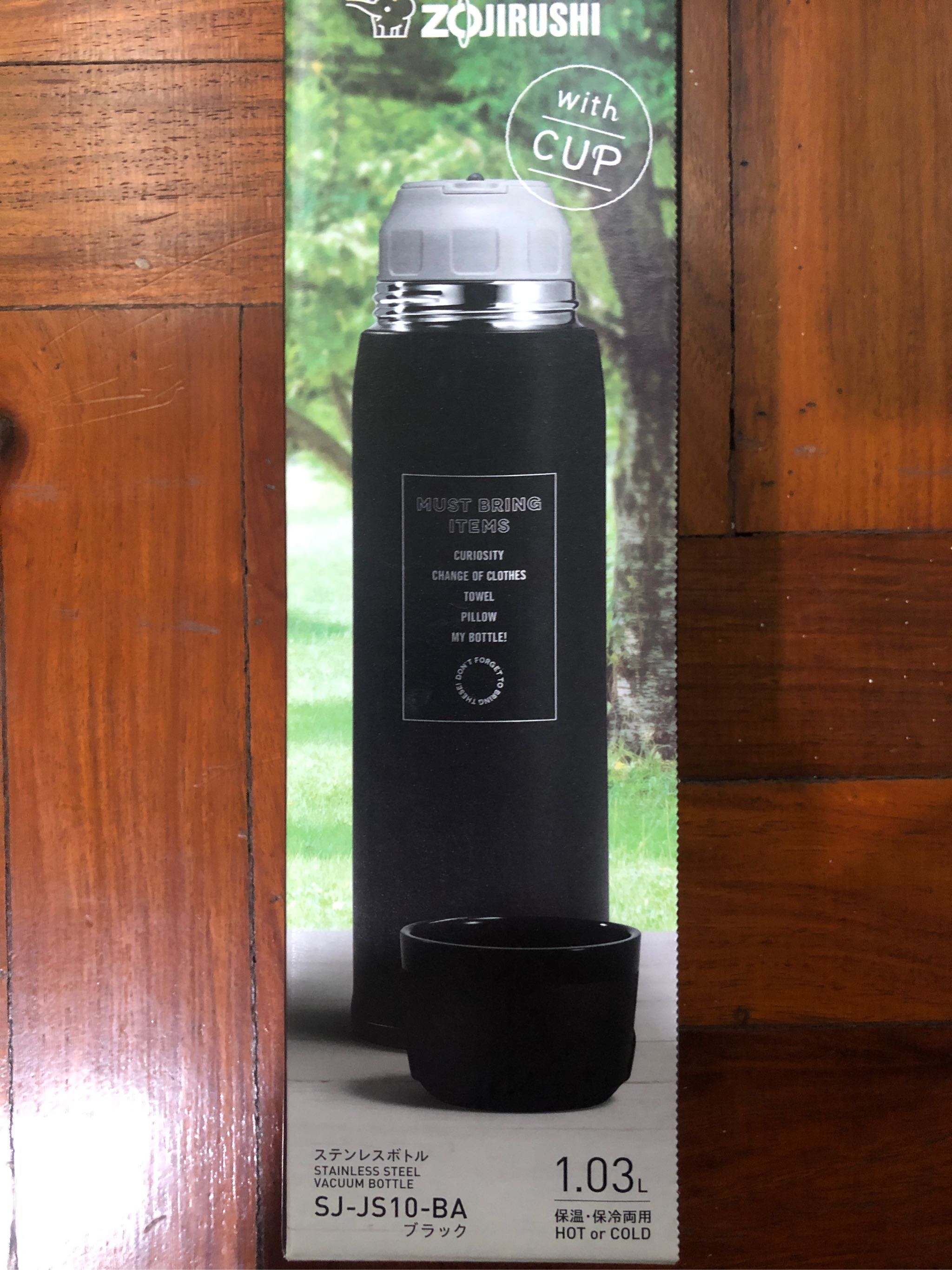 Zojirushi Water Bottle Stainless 1.03L Black SJ-JS10-BA