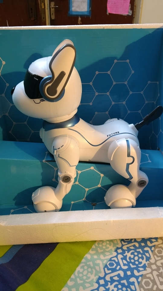  Goglor Remote Control Robot Dog Toy Smart Imitation Rolling Dancing Stunk Dog Mini Pet Dog Robot For Kids