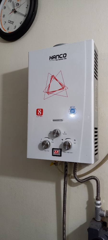 Hanco 8 Litre Instant Water Heater Imported - Natural Gas Geyser - Model  (810-A)