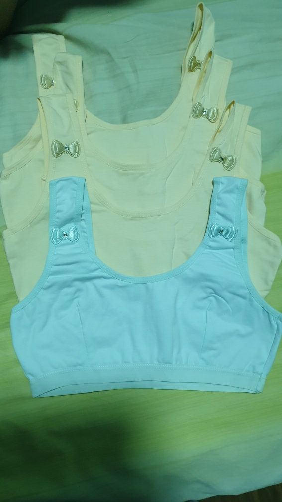 Cotton Kids Sports Bra Push Up Running Tops Girls Full Cup